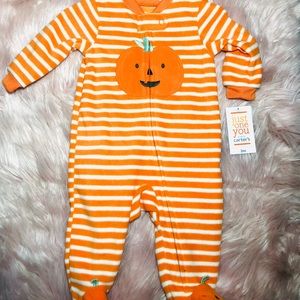 Halloween Pumpkin Baby Fleece Pajamas Carter 3M